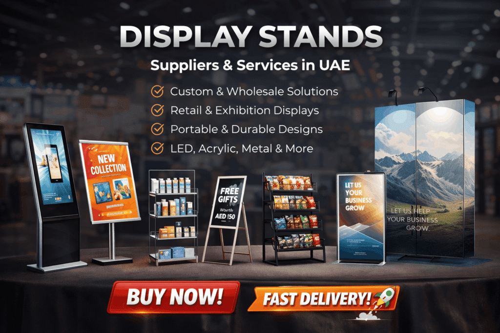 Display Stands Suppliers UAE, Exhibition Display Stands